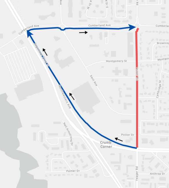Yeager Road Vehicles Detour